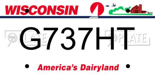 G737HT Wisconsin License Plate
