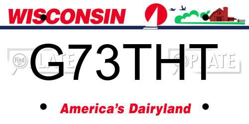 G73THT Wisconsin License Plate