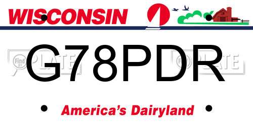 G78PDR Wisconsin License Plate