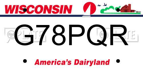 G78PQR Wisconsin License Plate