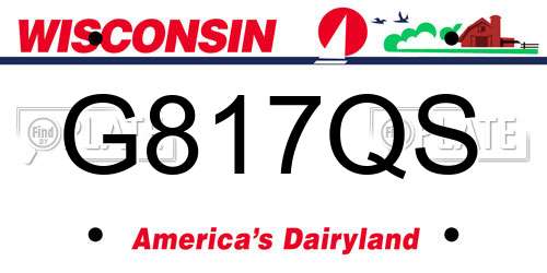 G817QS Wisconsin License Plate