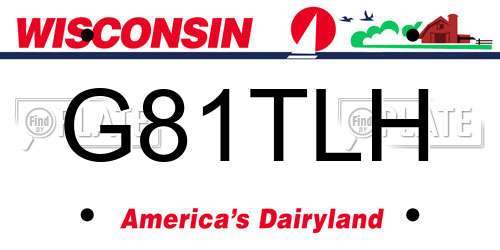 G81TLH Wisconsin License Plate