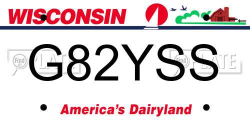 G82YSS Wisconsin License Plate
