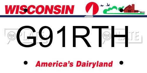 G91RTH Wisconsin License Plate