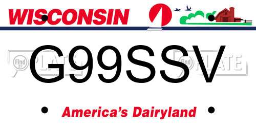 G99SSV Wisconsin License Plate