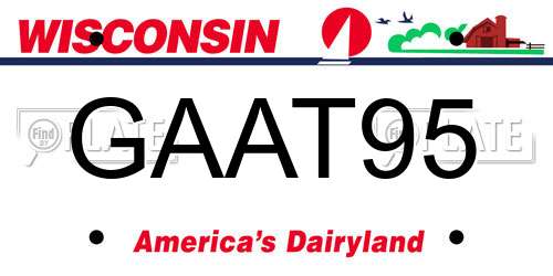 GAAT95 Wisconsin License Plate