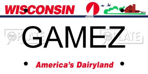 GAMEZ Wisconsin License Plate