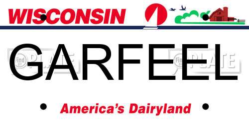 GARFEEL Wisconsin License Plate