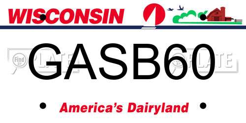 GASB60 Wisconsin License Plate