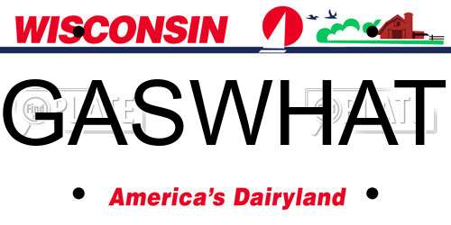 GASWHAT Wisconsin License Plate
