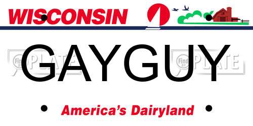 GAYGUY Wisconsin License Plate