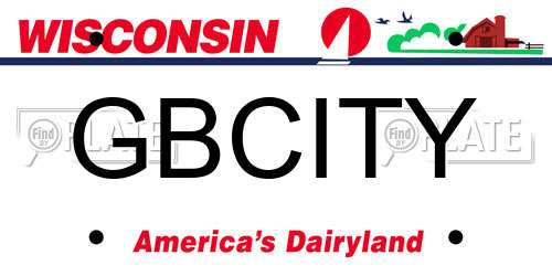 GBCITY Wisconsin License Plate