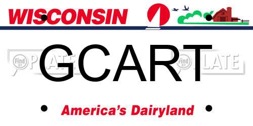GCART Wisconsin License Plate