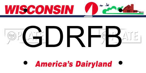 GDRFB Wisconsin License Plate