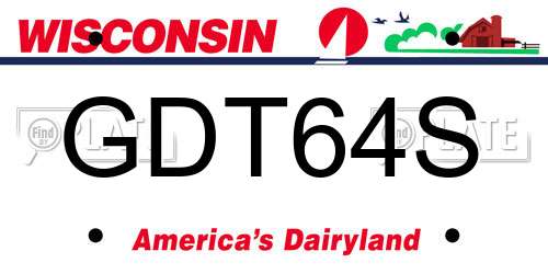 GDT64S Wisconsin License Plate