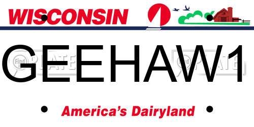 GEEHAW1 Wisconsin License Plate