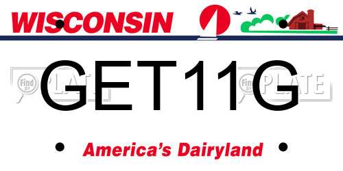 GET11G Wisconsin License Plate