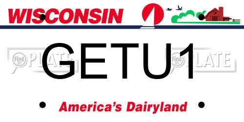 GETU1 Wisconsin License Plate
