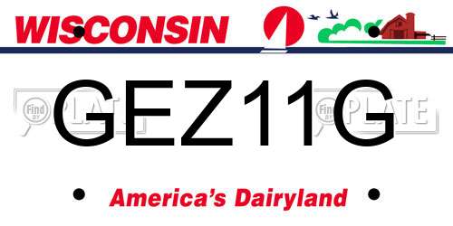 GEZ11G Wisconsin License Plate