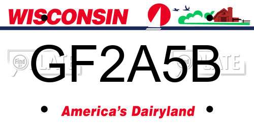 GF2A5B Wisconsin License Plate
