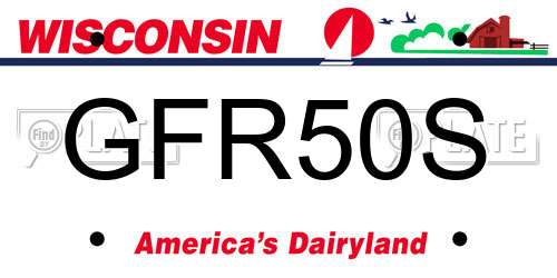 GFR50S Wisconsin License Plate