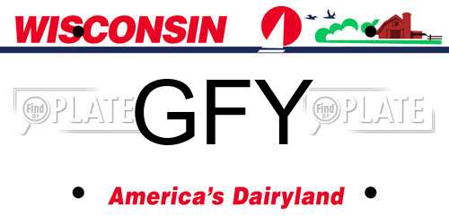 GFY Wisconsin License Plate