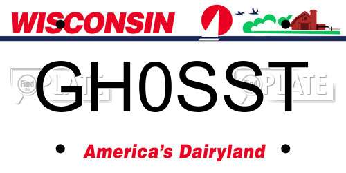 GH0SST Wisconsin License Plate