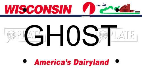 GH0ST Wisconsin License Plate