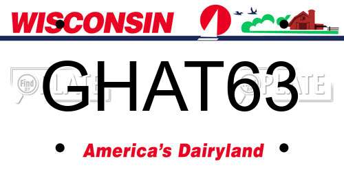 GHAT63 Wisconsin License Plate