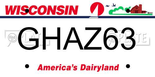 GHAZ63 Wisconsin License Plate