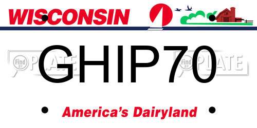 GHIP70 Wisconsin License Plate