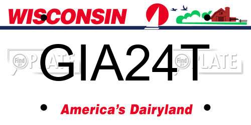 GIA24T Wisconsin License Plate