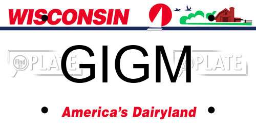 GIGM Wisconsin License Plate