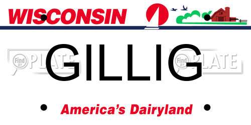 GILLIG Wisconsin License Plate