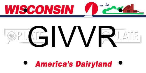 GIVVR Wisconsin License Plate