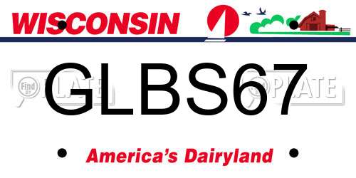 GLBS67 Wisconsin License Plate