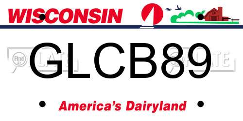 GLCB89 Wisconsin License Plate