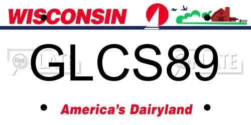 GLCS89 Wisconsin License Plate