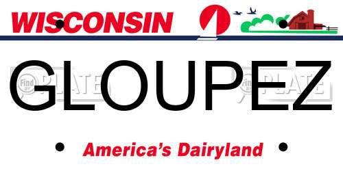 GLOUPEZ Wisconsin License Plate