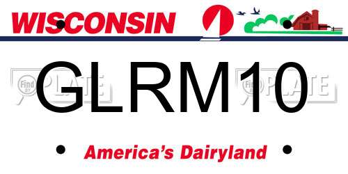 GLRM10 Wisconsin License Plate