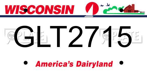 GLT2715 Wisconsin License Plate