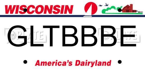 GLTBBBE Wisconsin License Plate