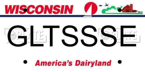 GLTSSSE Wisconsin License Plate