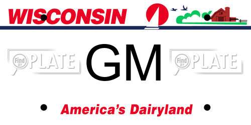 GM Wisconsin License Plate