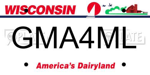 GMA4ML Wisconsin License Plate