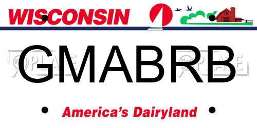 GMABRB Wisconsin License Plate