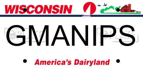 GMANIPS Wisconsin License Plate