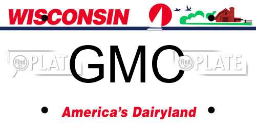 GMC Wisconsin License Plate