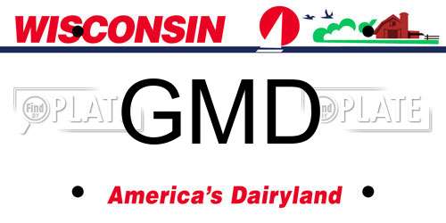 GMD Wisconsin License Plate