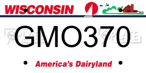 GMO370 Wisconsin License Plate